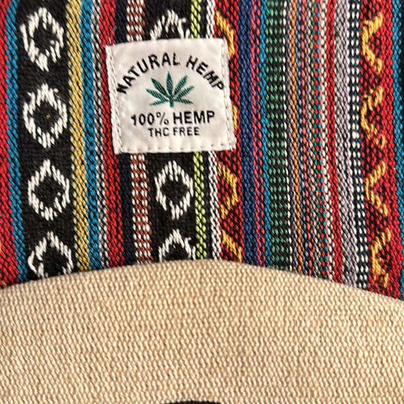 NWT.  100%. Natural Hemp BackPack. 03 BL/BL - Picture 3 of 4